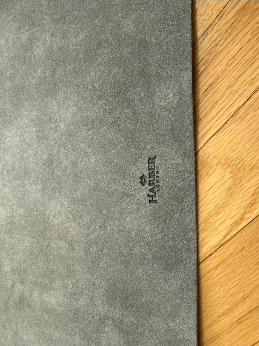 HARBER LONDON Microfibre Minimalist Desk Mat, Grey, great condition